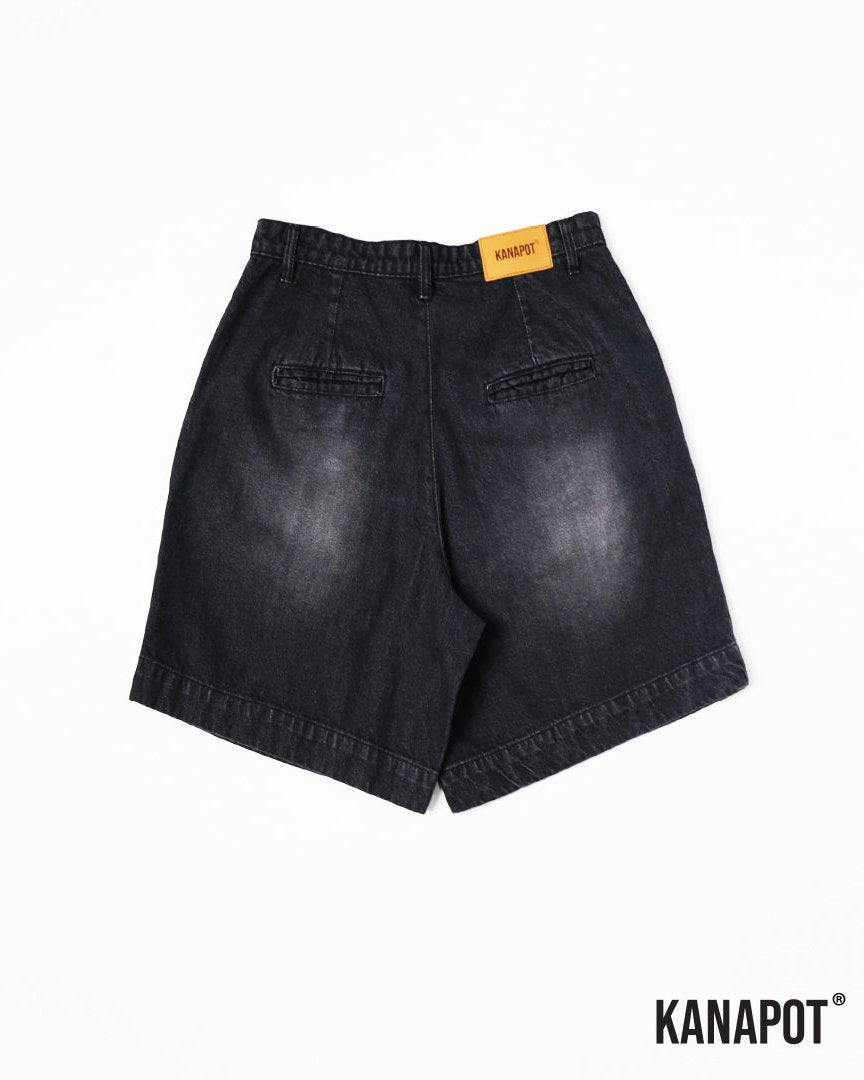 Black men denim short pants